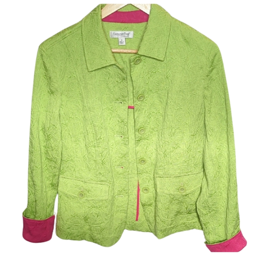 Spring Easter Green Pink Colorful Statement Jacket Dopamine Dressing